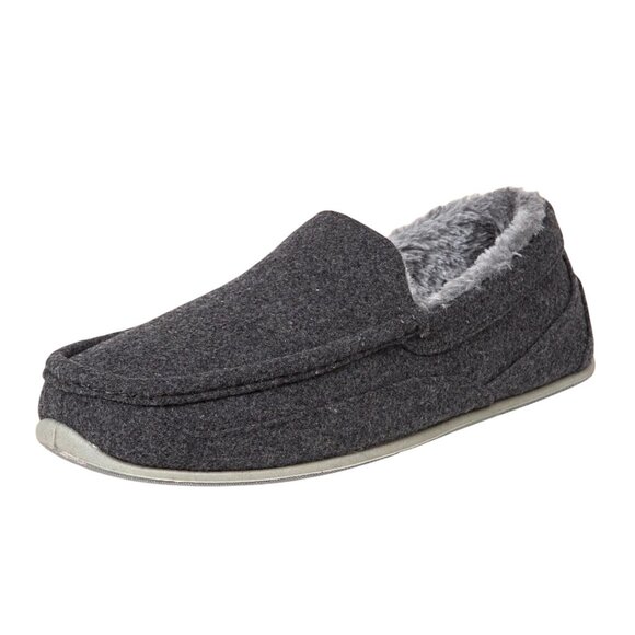 Deer Stags Spun Mens Moccasin Slippers, 10, Gray - Picture 2 of 4